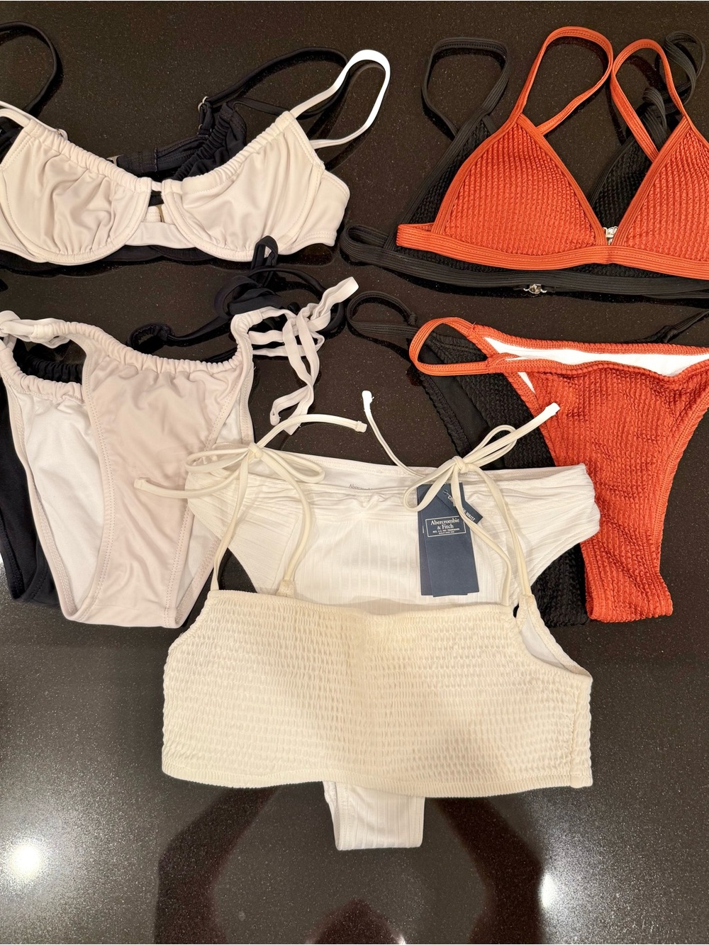 Bundle of 5 2-Pc Bikini Sets Abercrombie Pacsun Target Garage ASOS Aerie Zara